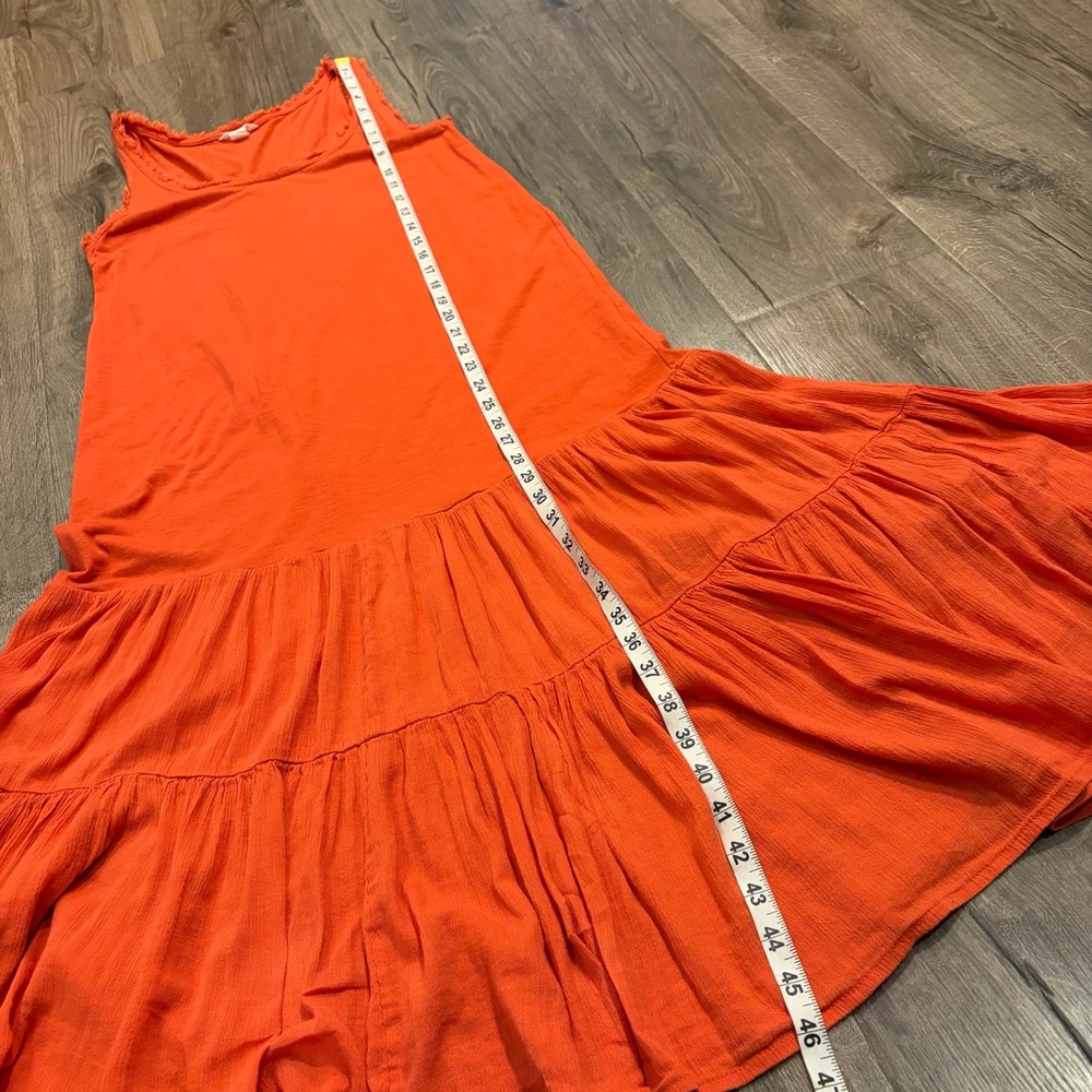 Caslon Nordstrom Tiered Cotton Gauze Midi Dress Mixed Media Flowy Boho Sz Small - Picture 12 of 12
